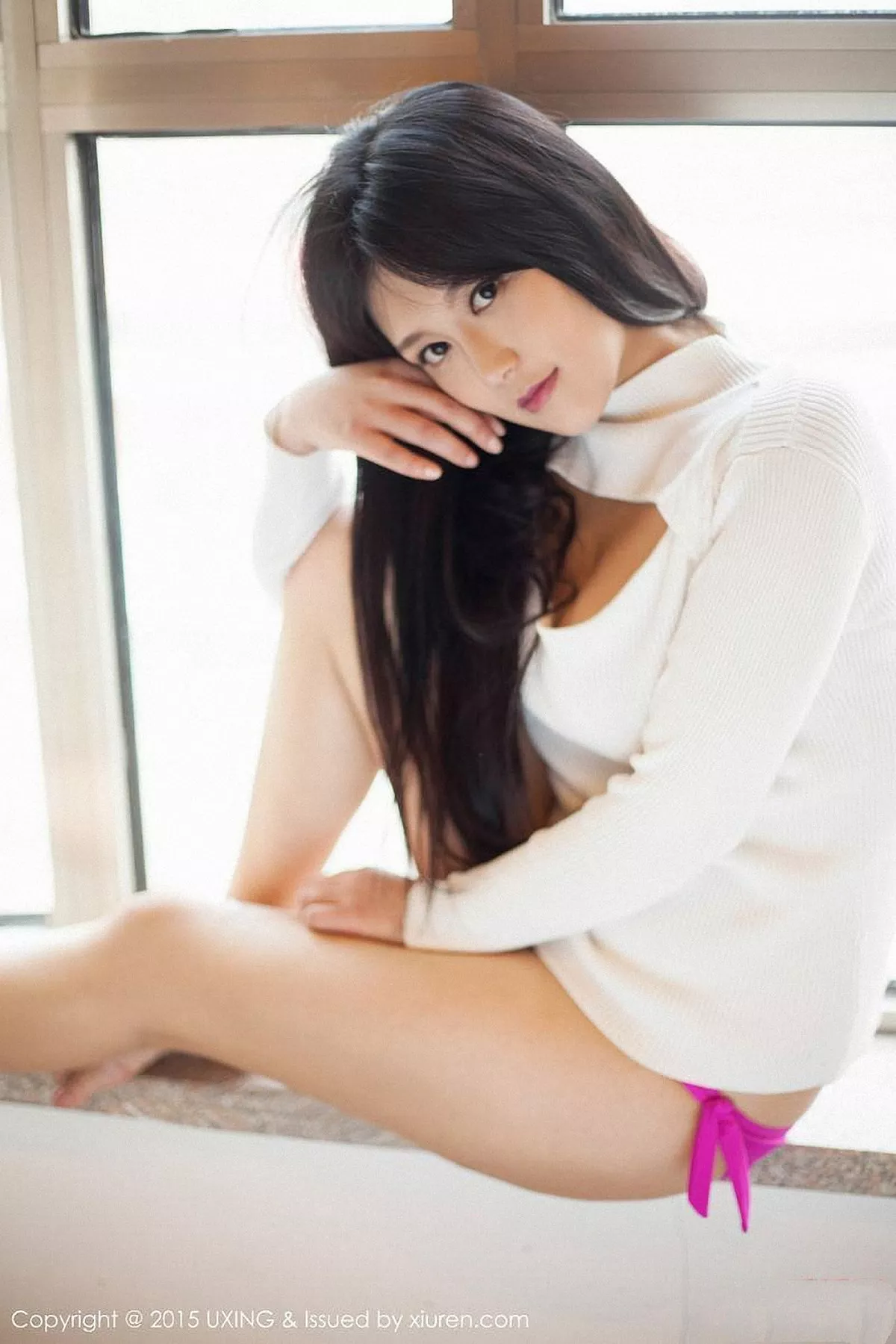 秀人集.com_[UXING优星馆]Vol.006_嫩模莲漪lenne红色内裤性感翘臀低胸内衣秀豪乳55P