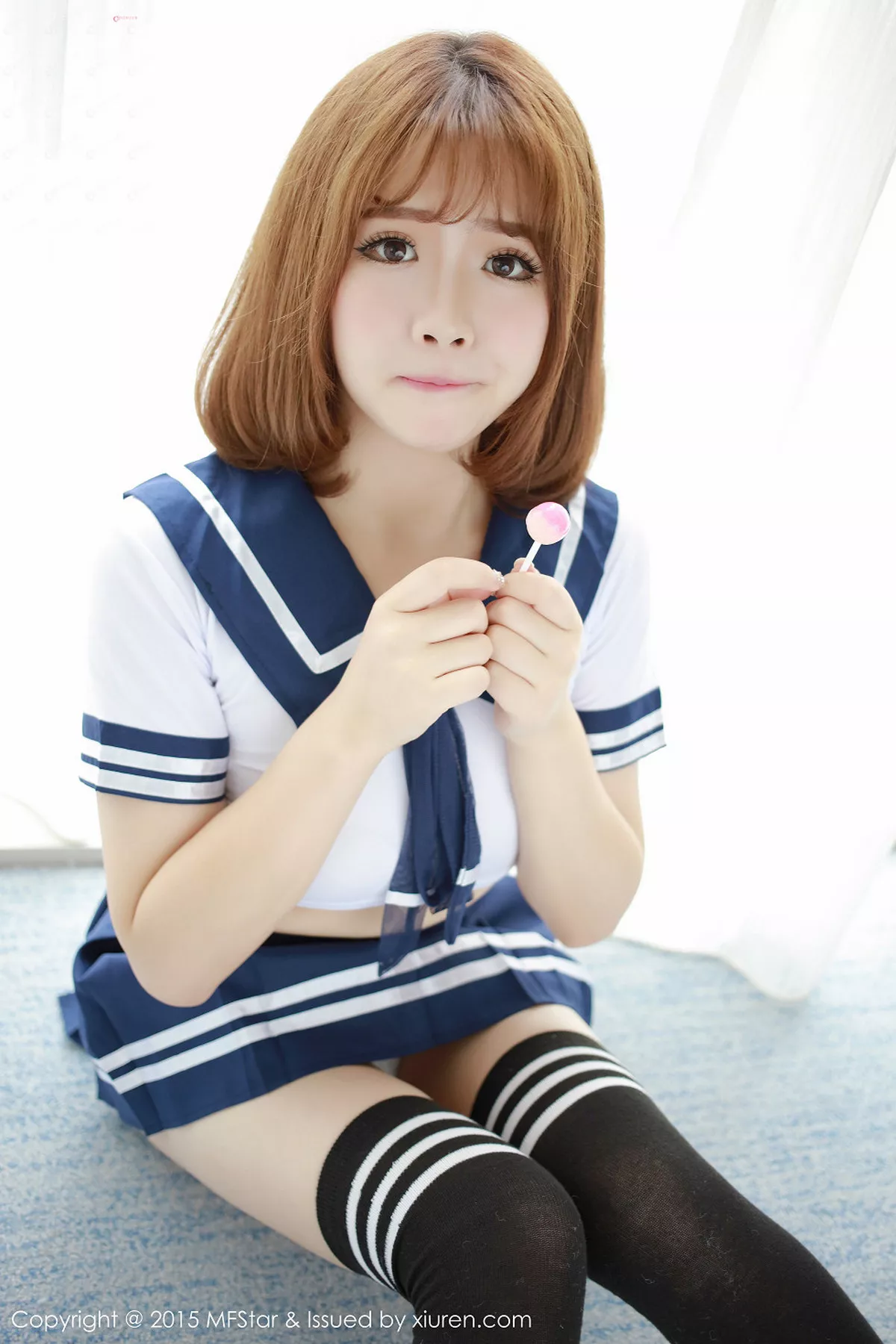 秀人集.com_[MFStar模范学院]Vol.020_嫩模徐cake性感高腰水手服半露豪乳甜蜜诱惑写真52P