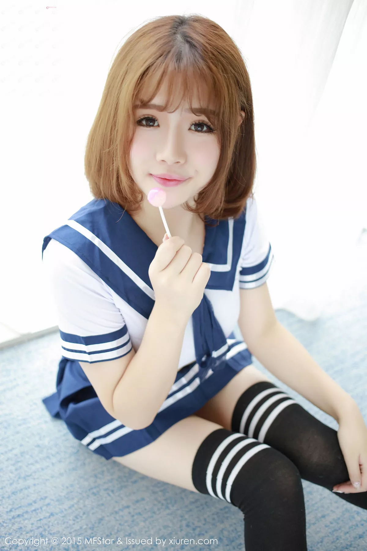 秀人集.com_[MFStar模范学院]Vol.020_嫩模徐cake性感高腰水手服半露豪乳甜蜜诱惑写真52P