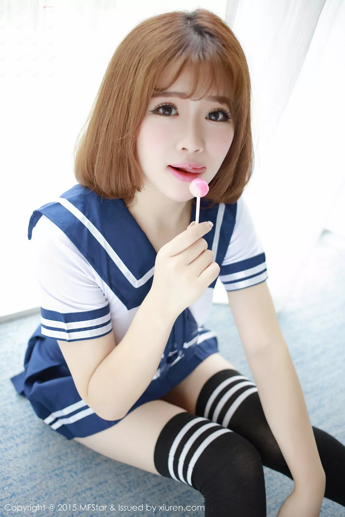 秀人集.com_[MFStar模范学院]Vol.020_嫩模徐cake性感高腰水手服半露豪乳甜蜜诱惑写真52P