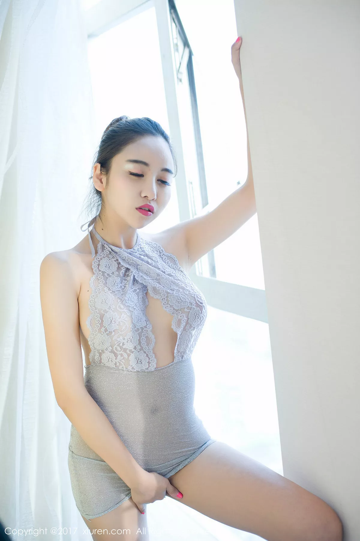 秀人集.com_[XiuRen秀人网]No.717_巨乳美女李梓熙居家红飘带遮点秀傲人美乳白嫩胴体诱惑写真68P