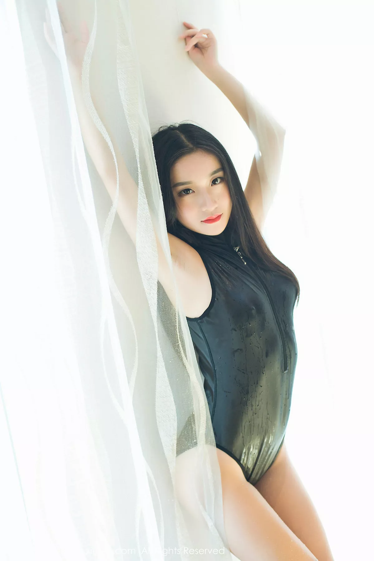 秀人集.com_[XiuRen秀人网]No.688_新晋嫩模绮梦Cherish居家黑色漆皮比基尼湿身诱惑写真56P