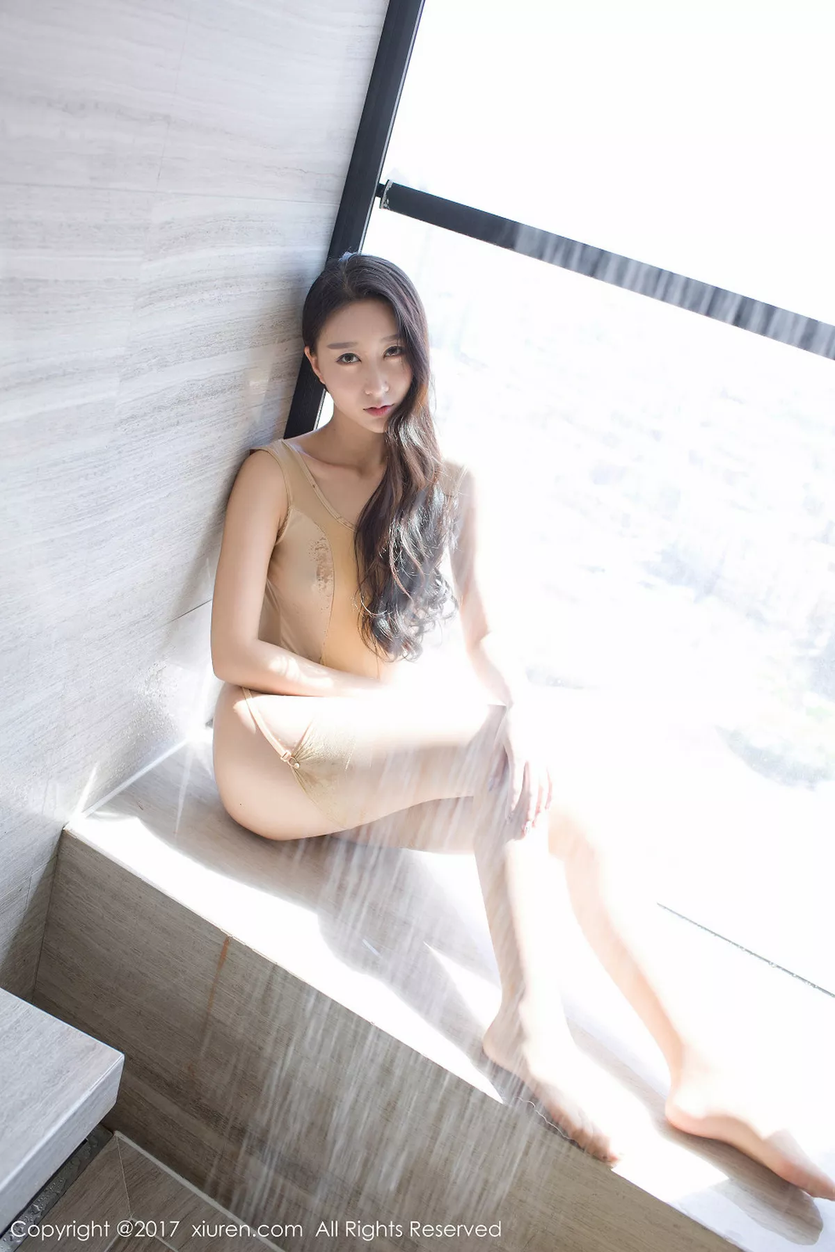 秀人集.com_[XiuRen秀人网]No.743_高挑嫩模赵熙儿居家浴室里高叉肉色连体内衣湿身诱惑写真58P