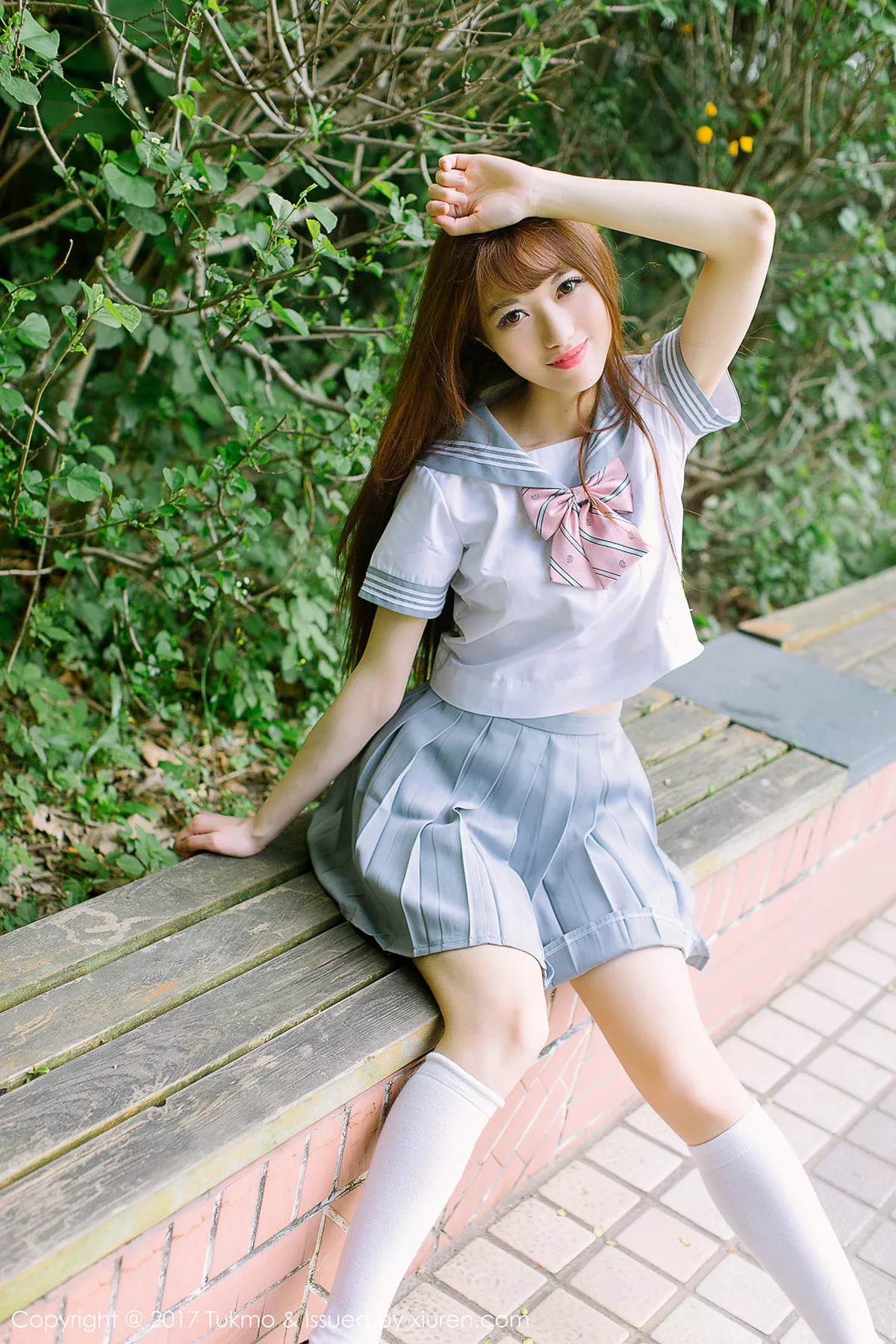 秀人集.com_[Tukmo兔几盟]Vol.094_嫩模赵乃莹性感学生装及成熟红色连身裙清爽迷人写真33P