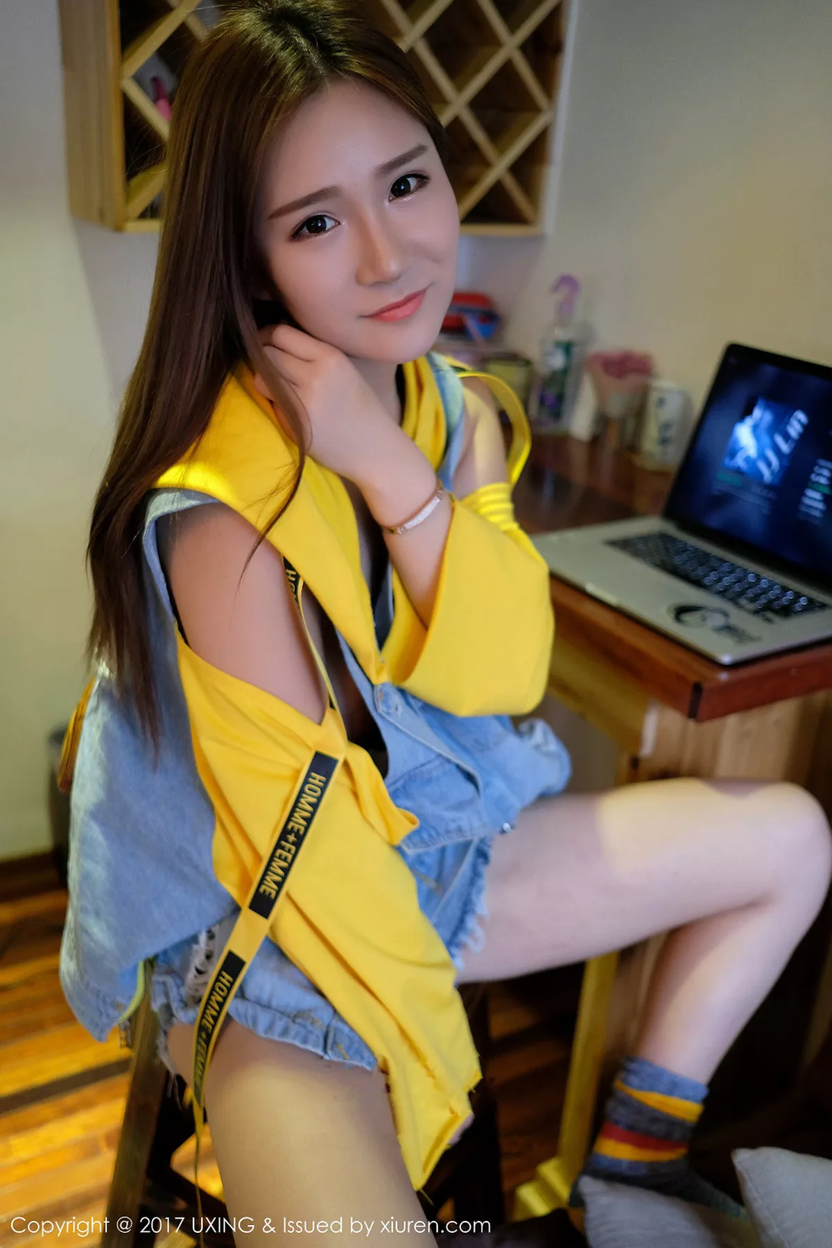 秀人集.com_[UXING优星馆]Vol.057_嫩模羊羊Suger清新牛仔服秀凹凸身材全脱秀美乳诱惑写真40P