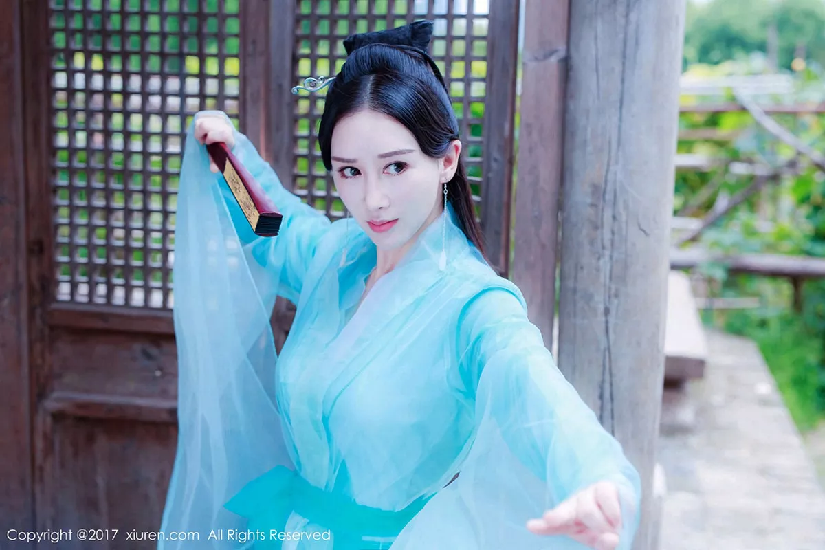 秀人集.com_[XiuRen秀人网]No.804_嫩模邹晶晶古典装粉色薄纱裙半脱血滴子遮点豪乳诱惑写真57P