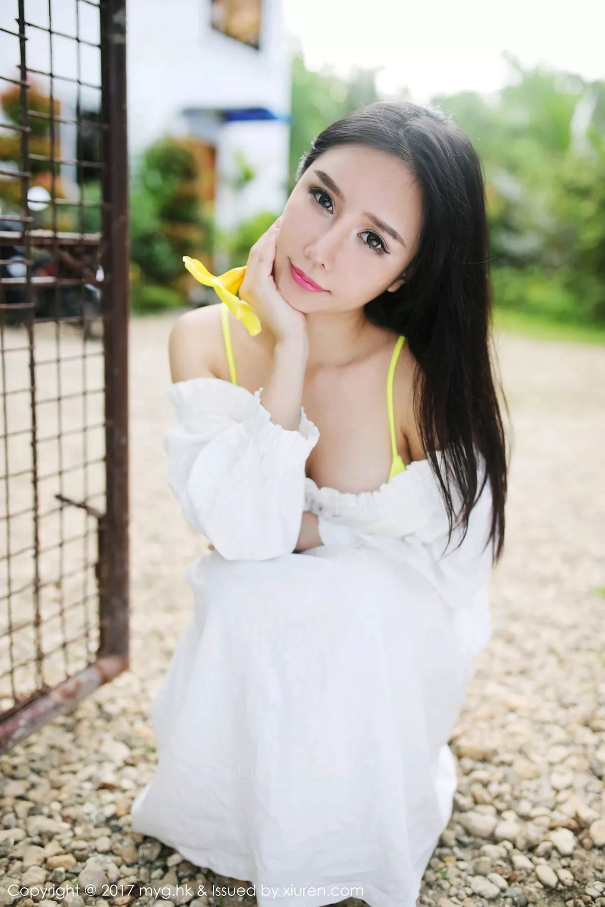 秀人集.com_[MyGirl美媛馆]Vol.260_嫩模女神于大乔薄荷岛旅拍黄色比基尼湿身秀美乳诱惑写真48P