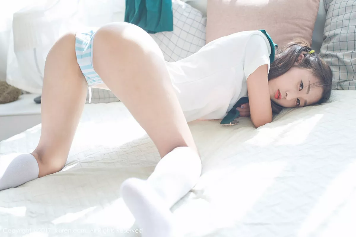 秀人集.com_[XiuRen秀人网]No.802_嫩模雨涵Iris日系学生制服性感内裤秀完美身材清爽迷人写真45P