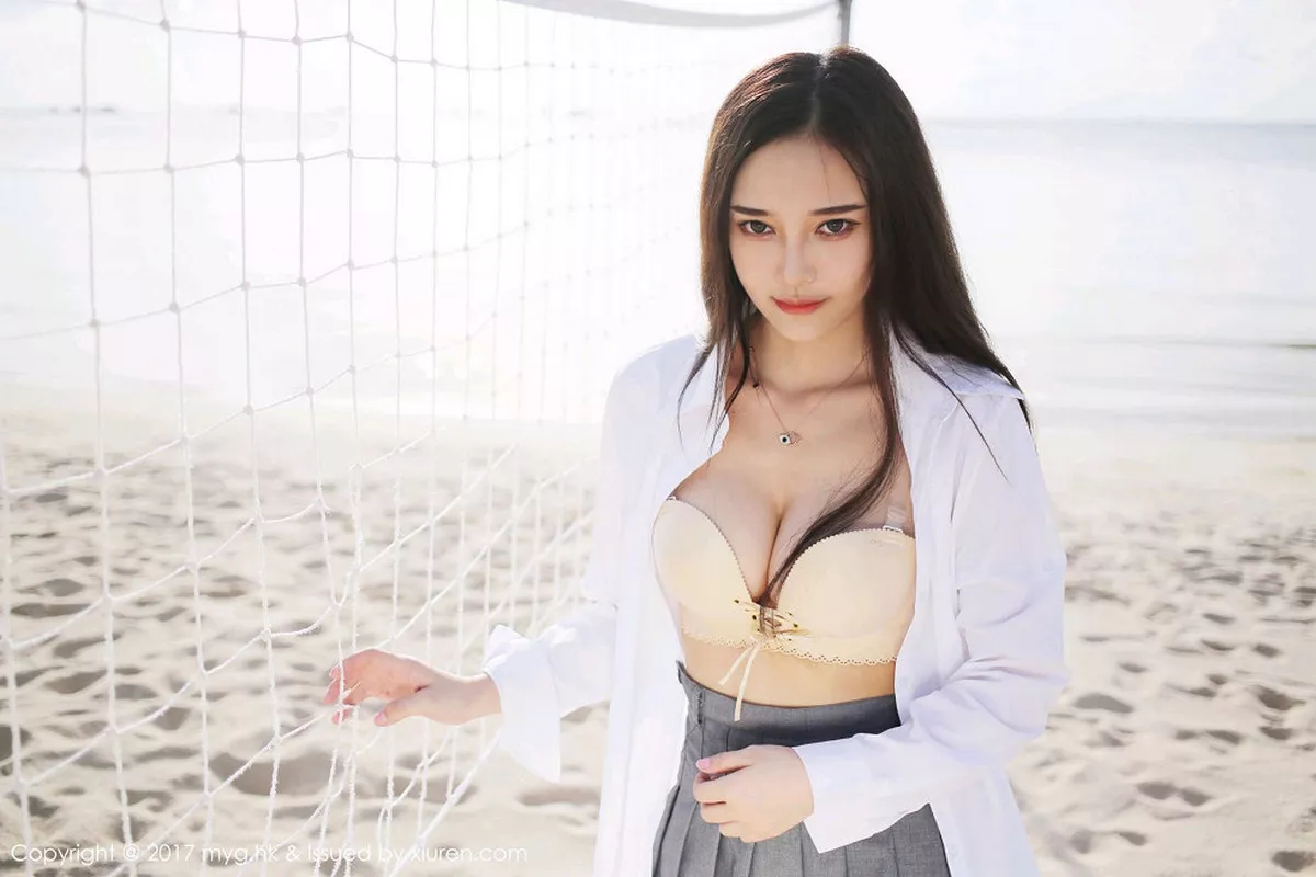 秀人集.com_[MyGirl美媛馆]Vol.259_女神唐琪儿il心愿旅拍海边真空白衬衫秀豪乳诱惑写真60P