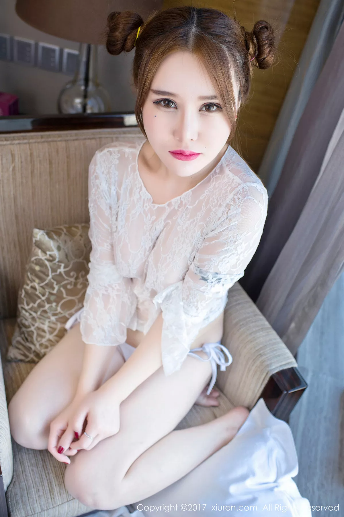 秀人集.com_[XiuRen秀人网]No.811_嫩模佑熙白色蕾丝薄纱缕空隐现傲人豪乳透视诱惑写真46P