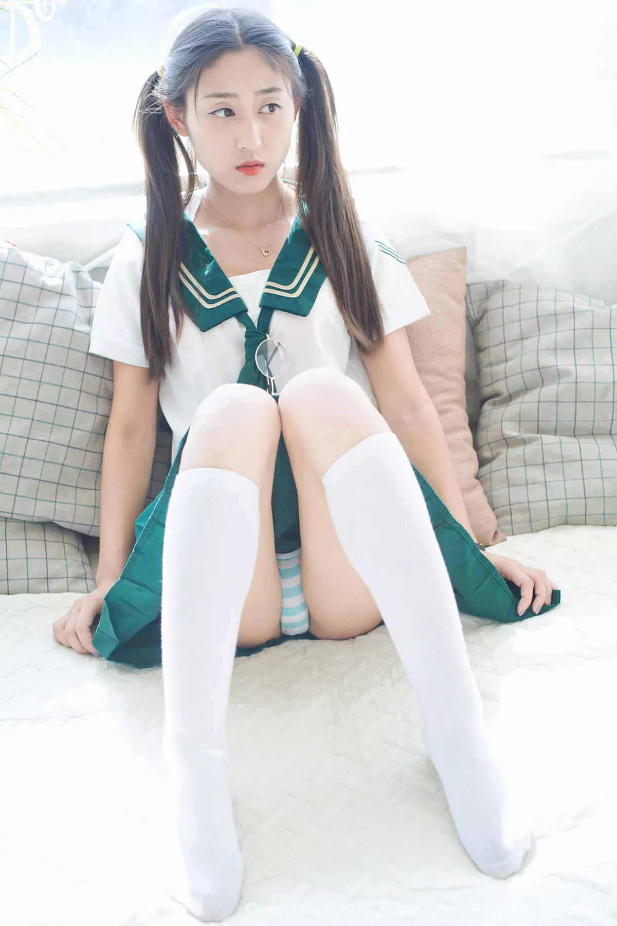 秀人集.com_[XiuRen秀人网]No.802_嫩模雨涵Iris日系学生制服性感内裤秀完美身材清爽迷人写真45P