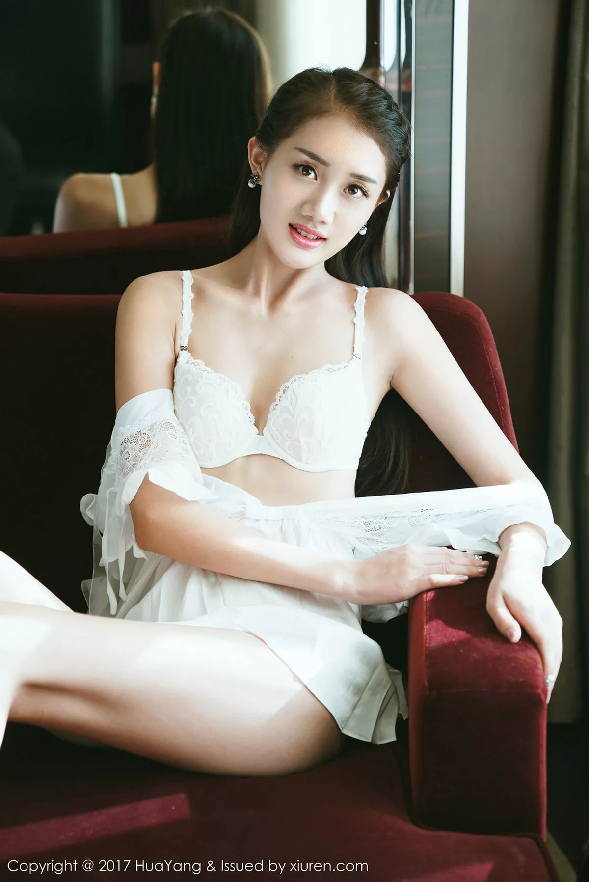 秀人集.com_[HuaYang花漾]Vol.009_高颜值嫩模晴儿Anne白色薄纱秀性感内衣丁字裤诱惑写真40P