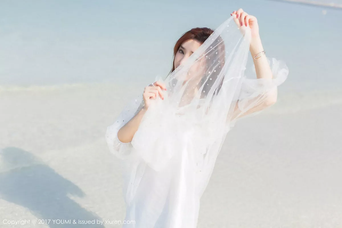 秀人集.com_[YouMi尤蜜荟]Vol.092_嫩模土肥圆矮挫穷海边沙滩清新唯美风彩色长裙性感写真44P