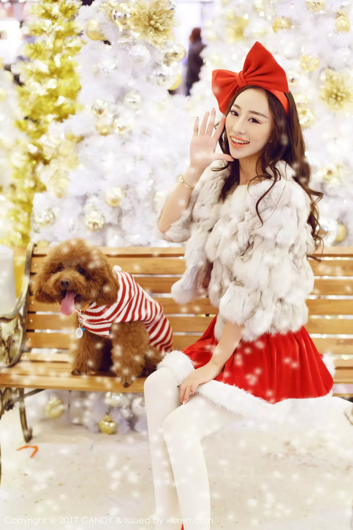 秀人集.com_[Candy糖果画报]Vol.047_网红馆模特合集圣诞主题红色圣诞女郎爆乳诱惑写真38P
