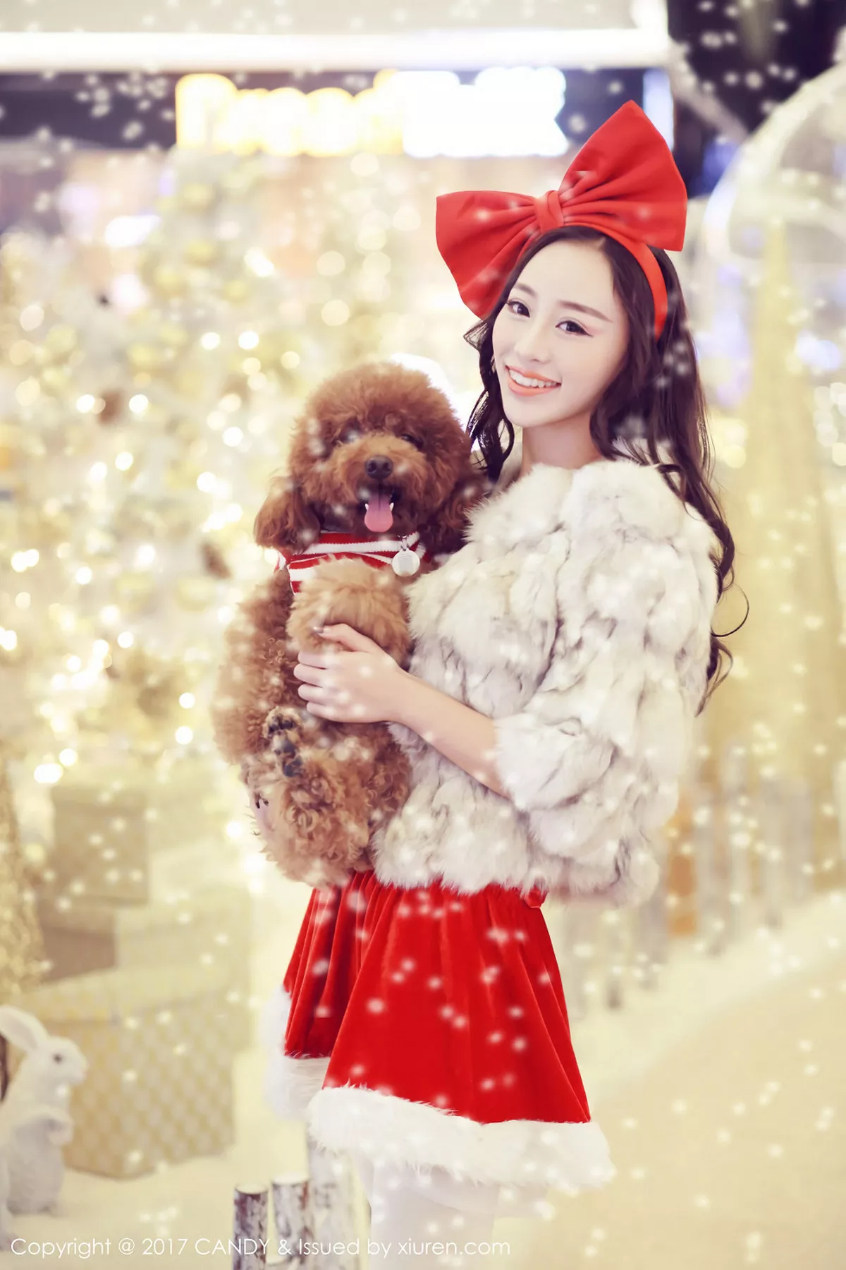 秀人集.com_[Candy糖果画报]Vol.047_网红馆模特合集圣诞主题红色圣诞女郎爆乳诱惑写真38P