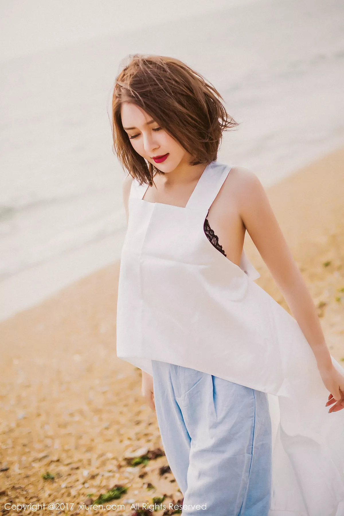 秀人集.com_[XiuRen秀人网]No.879_嫩模女神廿十黑色蕾丝睡裙秀完美身材浴室湿身诱惑写真48P