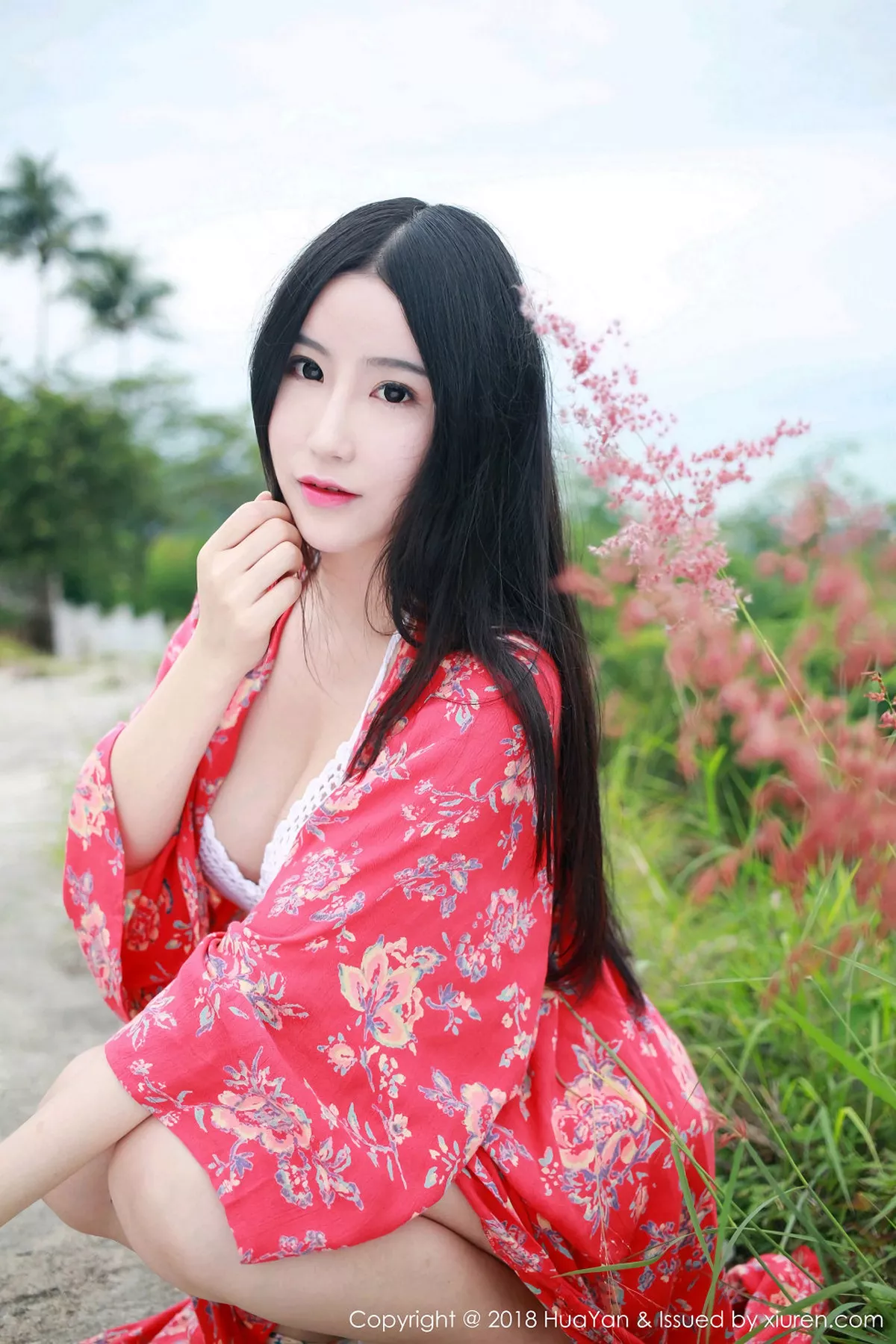 秀人集.com_[HuaYan花の颜]Vol.055_嫩模谢芷馨Sindy苏梅岛旅拍白色缕空吊带内衣完美诱惑写真40P