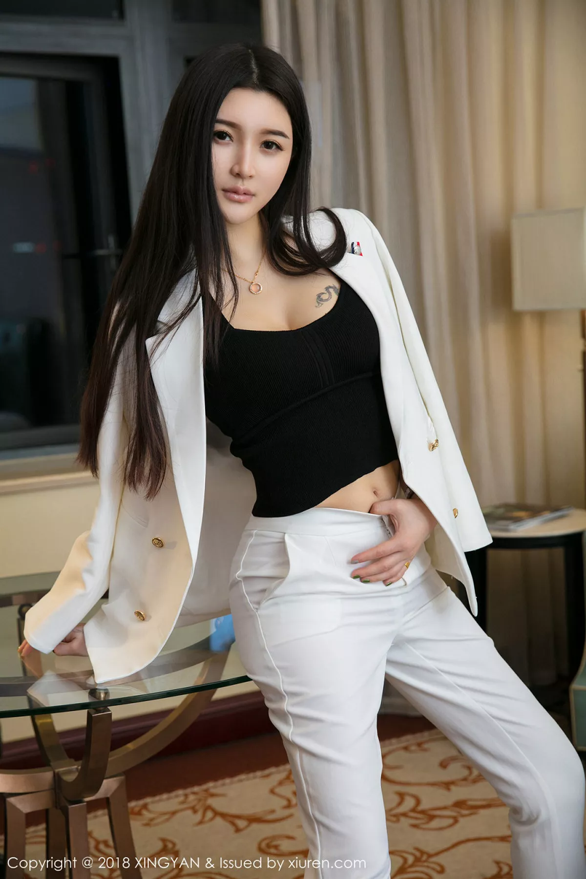 秀人集.com_[XINGYAN星颜社]Vol.034_嫩模李柯颖职场美女性感套装+白衬衣配黑色内衣诱惑写真49P