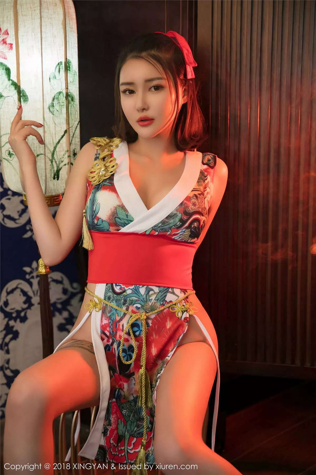 秀人集.com_[XINGYAN星颜社]Vol.028_女神廿十新春特辑吊带连身裙无内真空秀白嫩翘臀诱惑写真40P