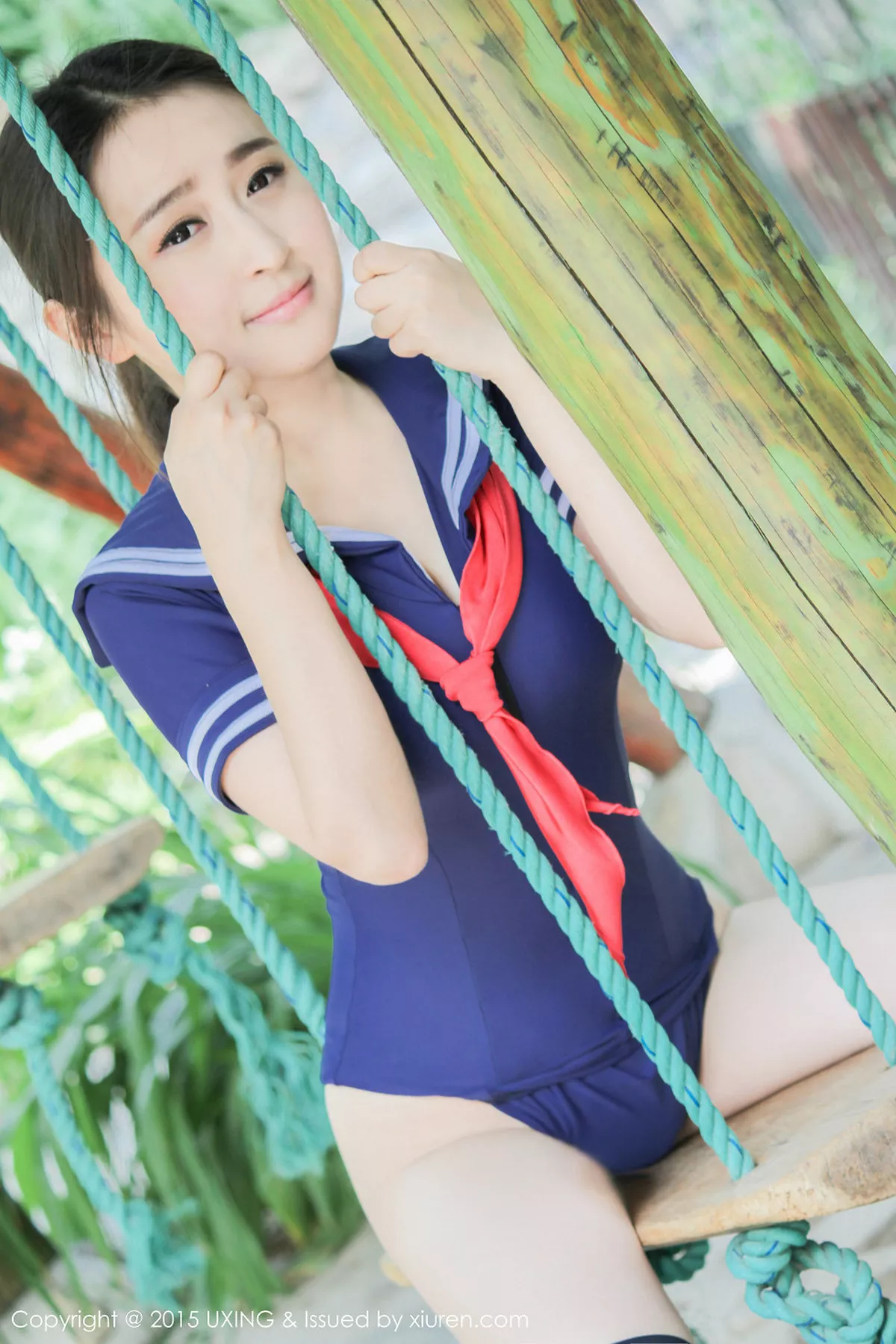 秀人集.com_[UXING优星馆]Vol.017_嫩模煊煊sunny爱吃棒棒糖的连体泳装妹子性感写真50P