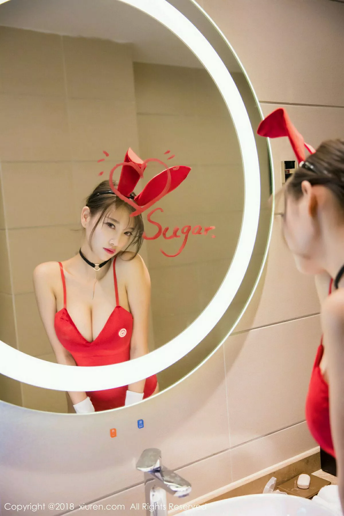 秀人集.com_[XiuRen秀人网]No.1033_甜美女神杨晨晨sugar浴室里粉红吊带衣湿身透视诱惑写真53P