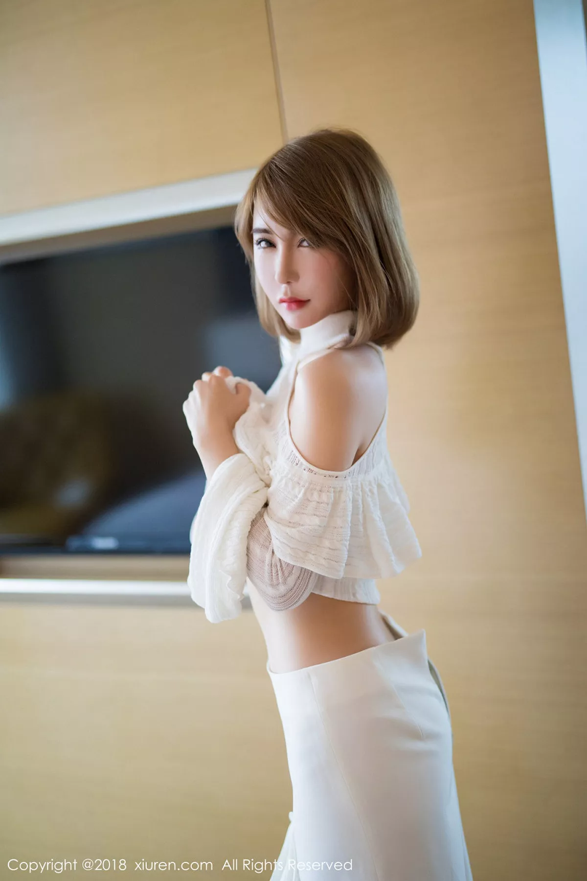 秀人集.com_[XiuRen秀人网]No.1121_嫩模楚恬Olivia私房白色内衣撩衣露豪乳半球极致诱惑写真57P