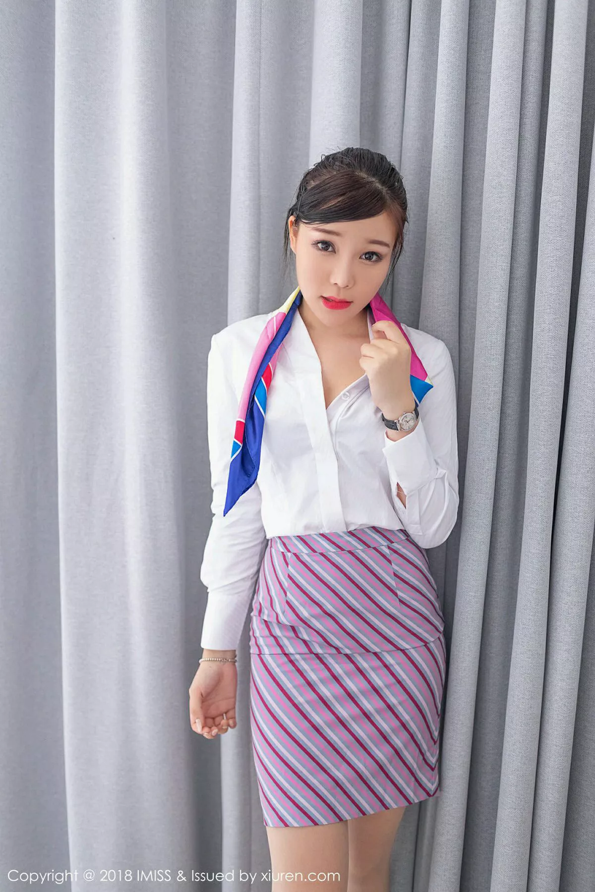 秀人集.com_[IMISS爱蜜社]Vol.284_嫩模芝芝Booty普吉岛旅拍私房制服白衬衣配肉丝裤袜性感写真37P