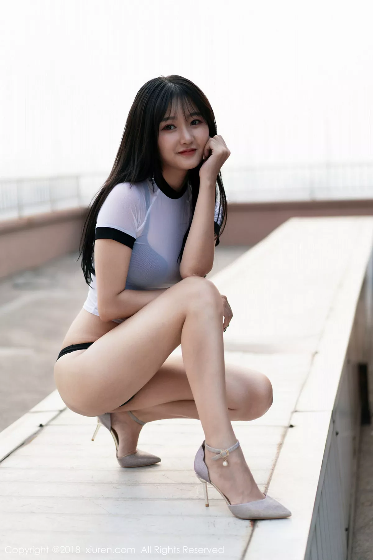 秀人集.com_[XiuRen秀人网]No.1153_嫩模拉拉Lala性感黑色内衣+高叉连体泳装秀完美身材写真40P