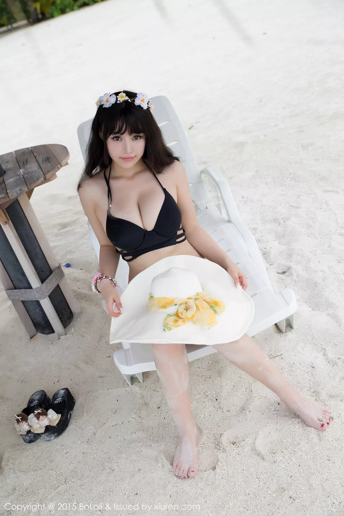 秀人集.com_[BoLoli波萝社]Vol.042_嫩模Barbie可儿马尔代夫旅拍黑色内衣秀童颜巨乳写真46P