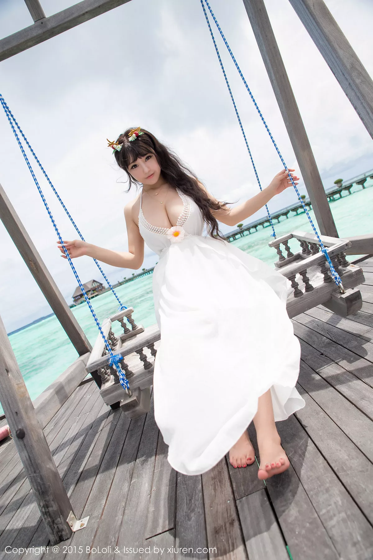 秀人集.com_[BoLoli波萝社]Vol.042_嫩模Barbie可儿马尔代夫旅拍黑色内衣秀童颜巨乳写真46P