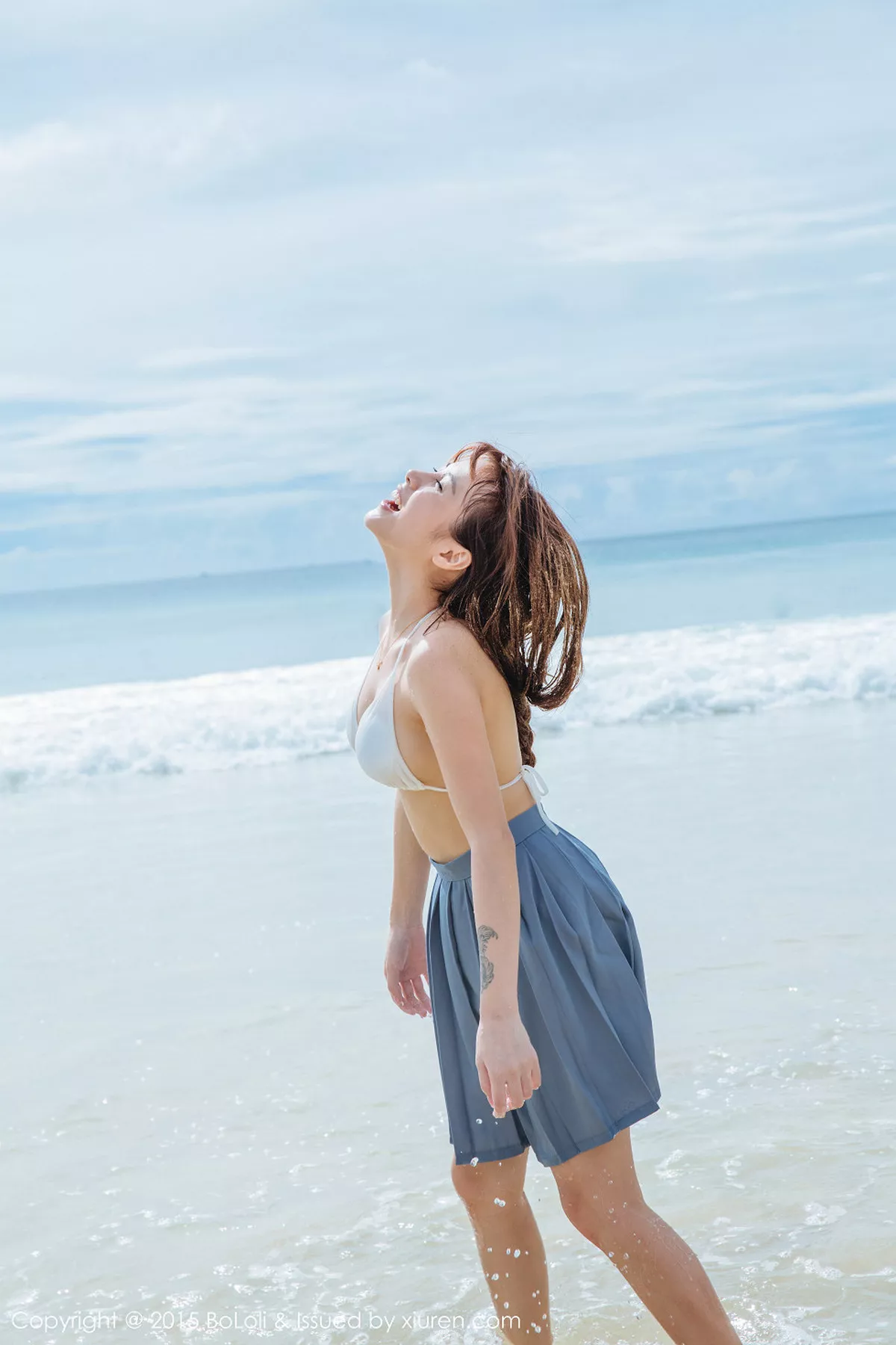 秀人集.com_[BoLoli波萝社]Vol.077_嫩模夏美酱普吉岛旅拍海边学生制服湿身诱惑写真46P