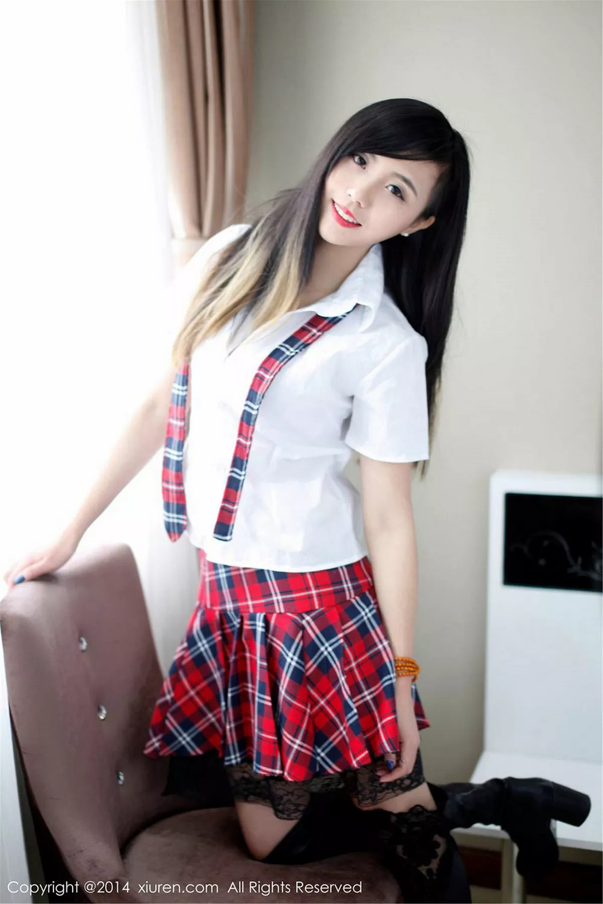 秀人集.com_[XiuRen秀人网]No.254_甜美模特谢忱倬学生制服诱惑+圣诞主题系列海量写真133P