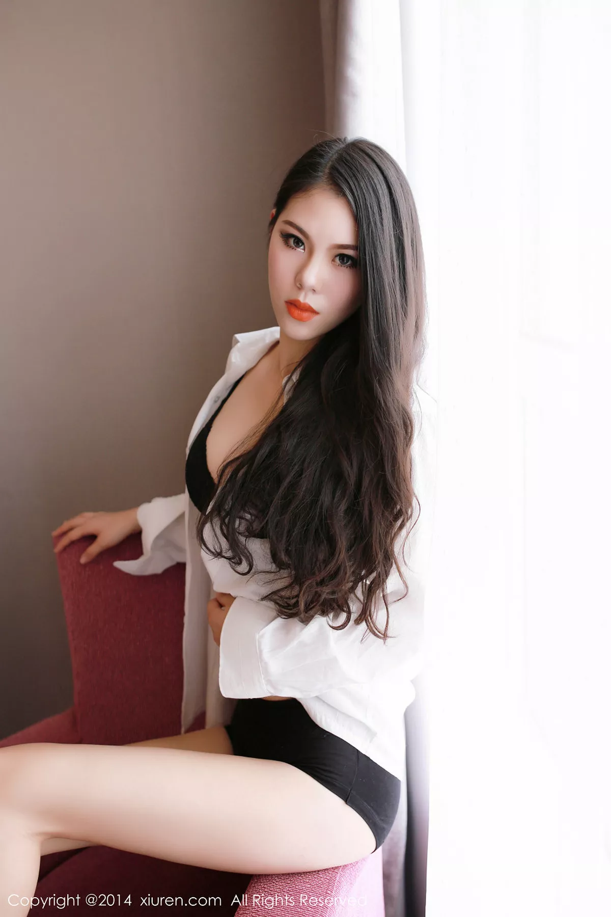 秀人集.com_[XiuRen秀人网]No.235_嫩模米尔Dear红色薄纱睡裙性感情趣内衣系列完美诱惑写真72P