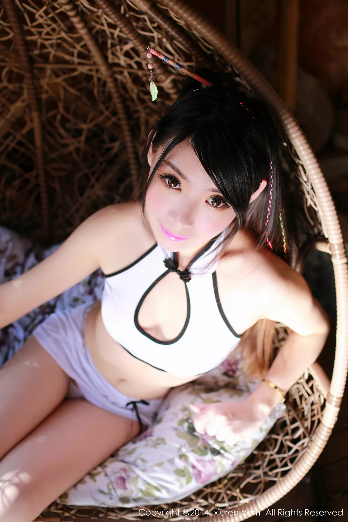 秀人集.com_[XiuRen秀人网]No.248_嫩模MARA醬丽江旅拍性感女仆装+粉红小旗袍诱惑写真41P