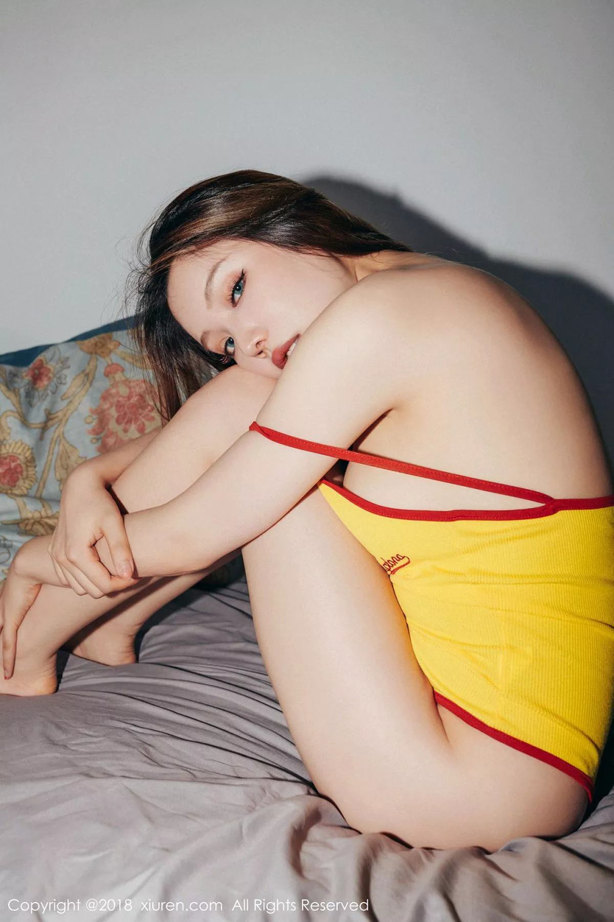 秀人集.com_[XiuRen秀人网]No.1195_女神黄乐然私房黄色高叉连体衣半脱露傲人豪乳极致诱惑写真40P