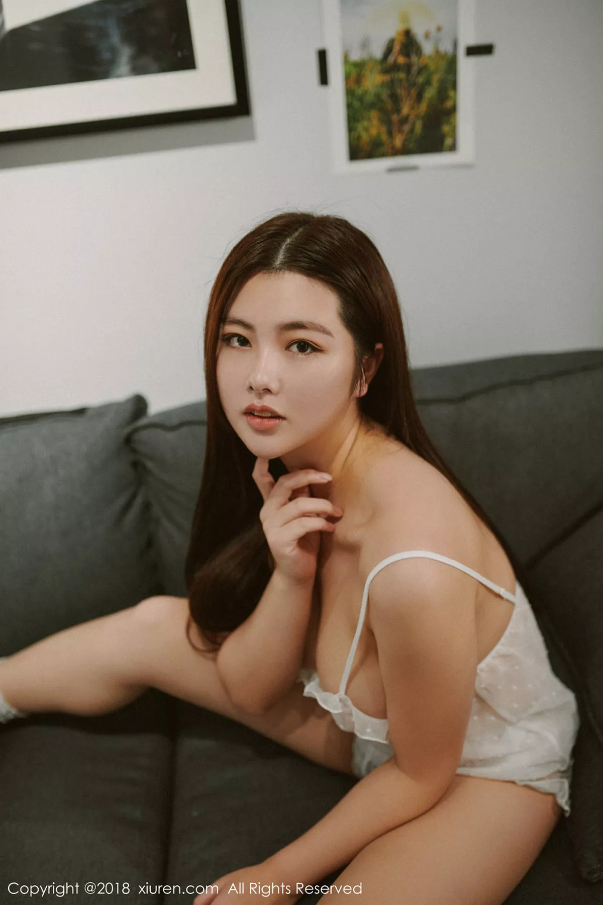 秀人集.com_[XiuRen秀人网]No.1183_嫩模娜露Selena私房白色透视睡衣秀豪乳翘臀撩人诱惑写真53P