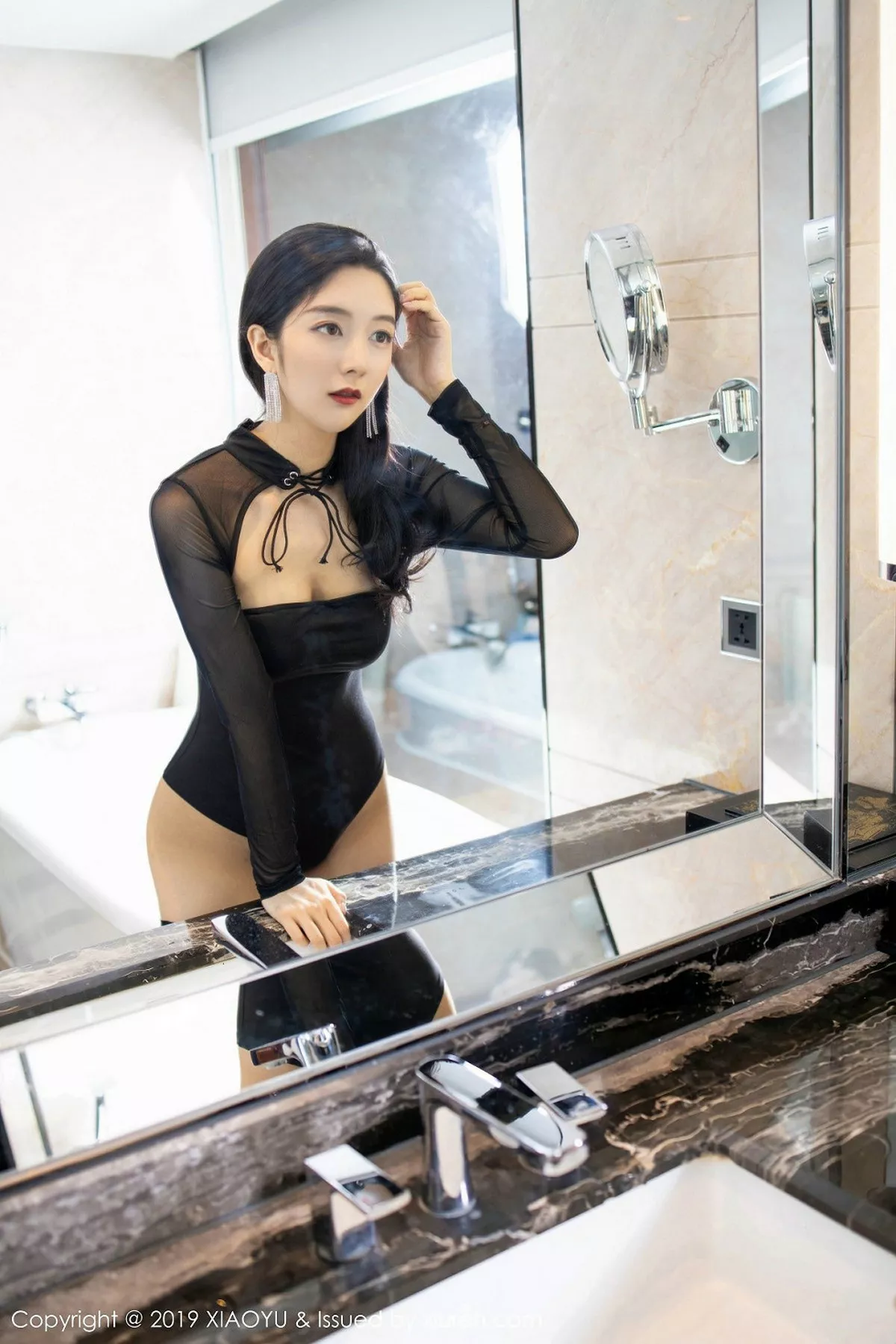 秀人集.com_[XiaoYu画语界]Vol.167_女神Angela小热巴私房黑色高叉连体衣配黑丝袜诱惑写真52P