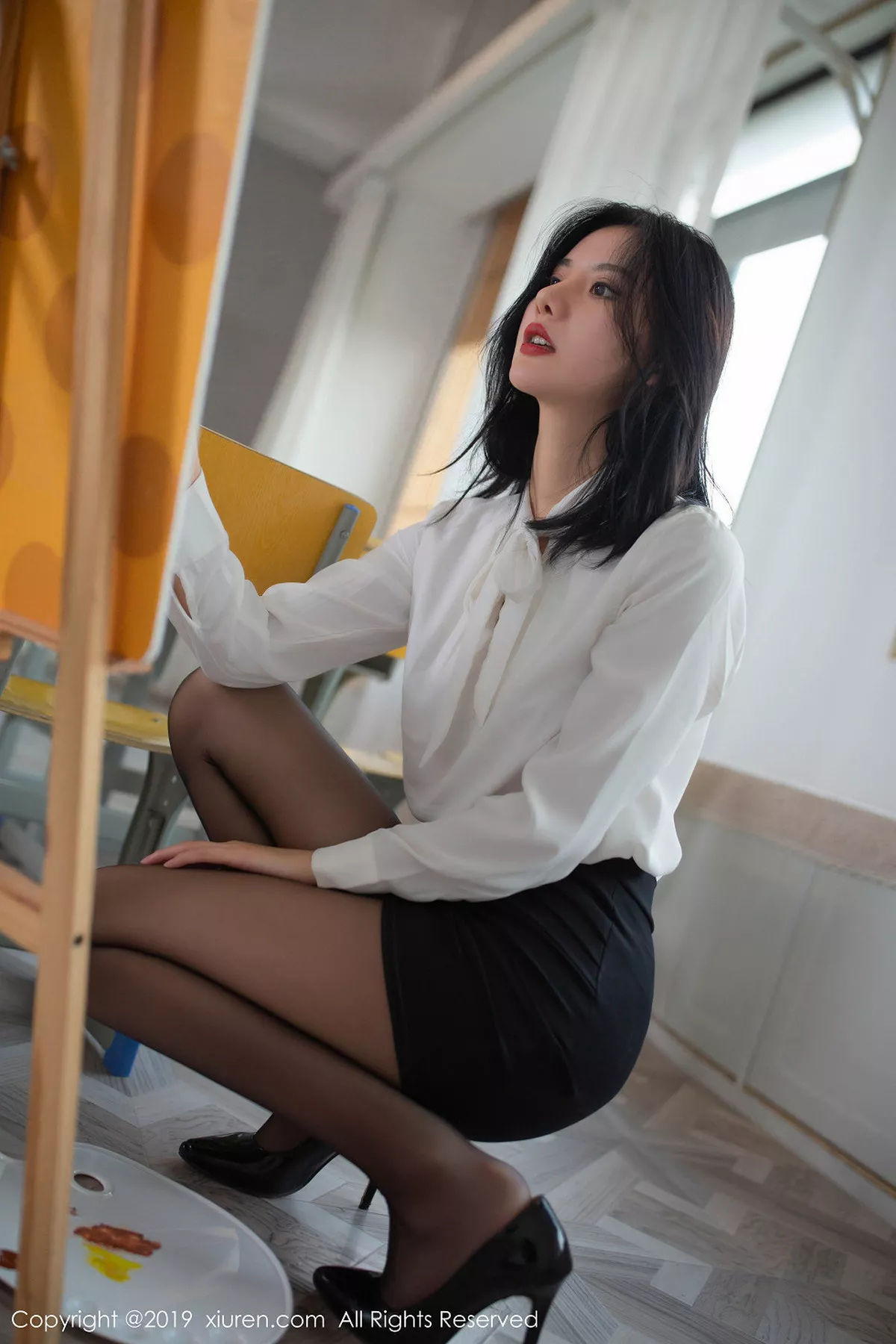 秀人集.com_[XiuRen秀人网]No.1690_嫩模就是阿朱啊魅惑教师制服白衬衣配无内黑丝裤袜诱惑写真108P