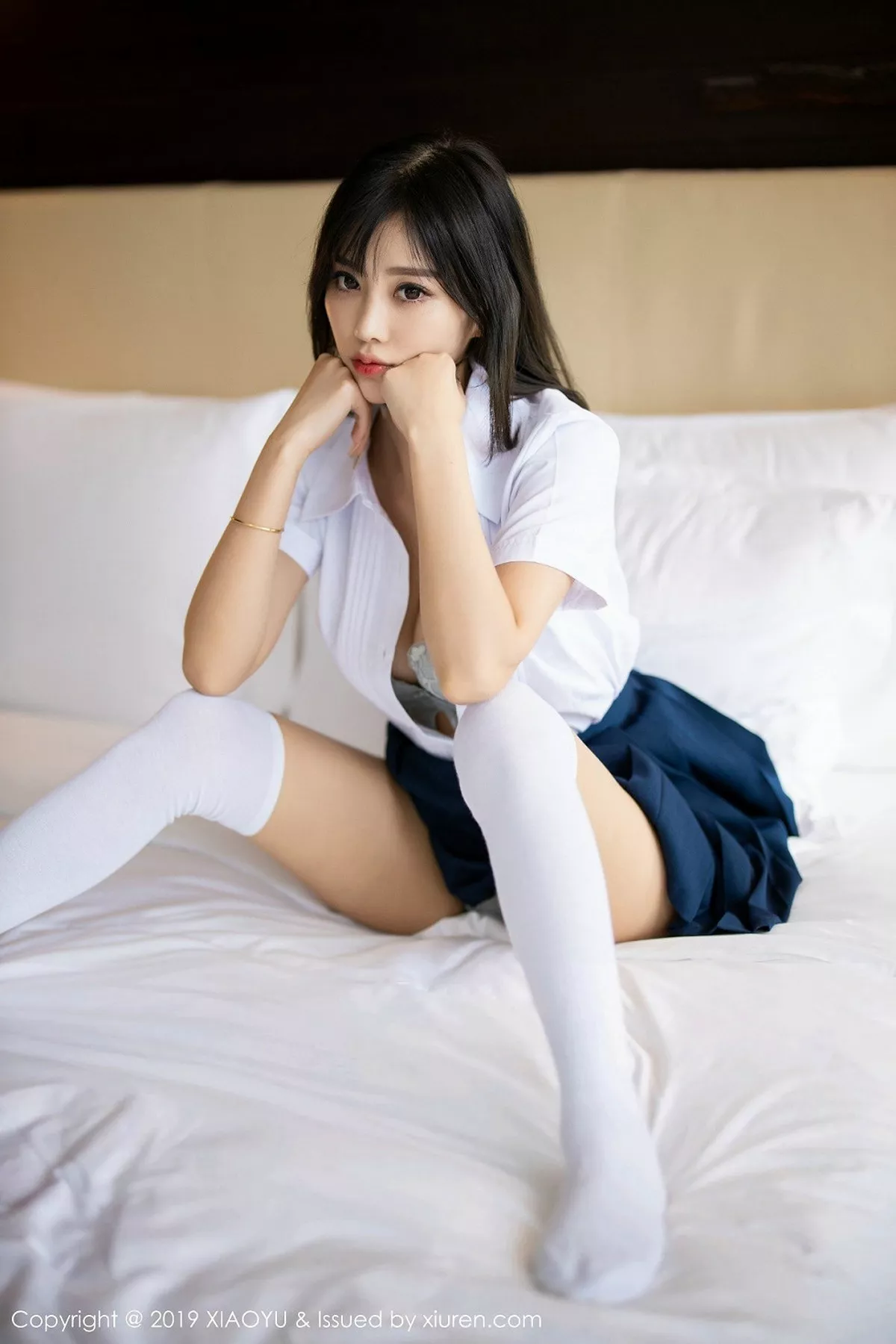 秀人集.com_[XiaoYu画语界]Vol.184_女神杨晨晨sugar心愿旅拍清纯学生装半脱露蕾丝内衣诱惑写真73P