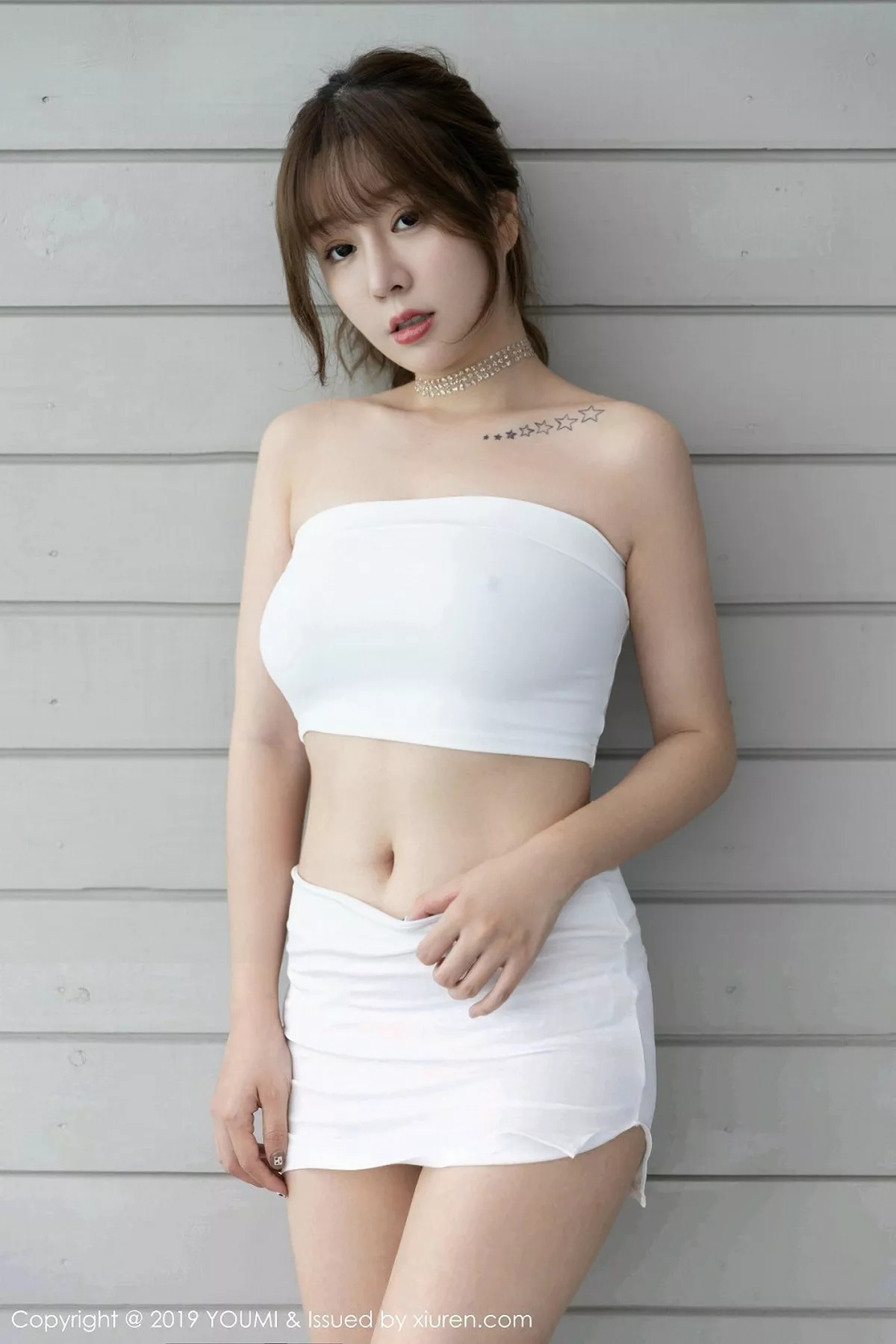 秀人集.com_[YouMi尤蜜荟]Vol.368_嫩模王雨纯马尔代夫旅拍白色抹胸内衣露豪乳半球诱惑写真40P