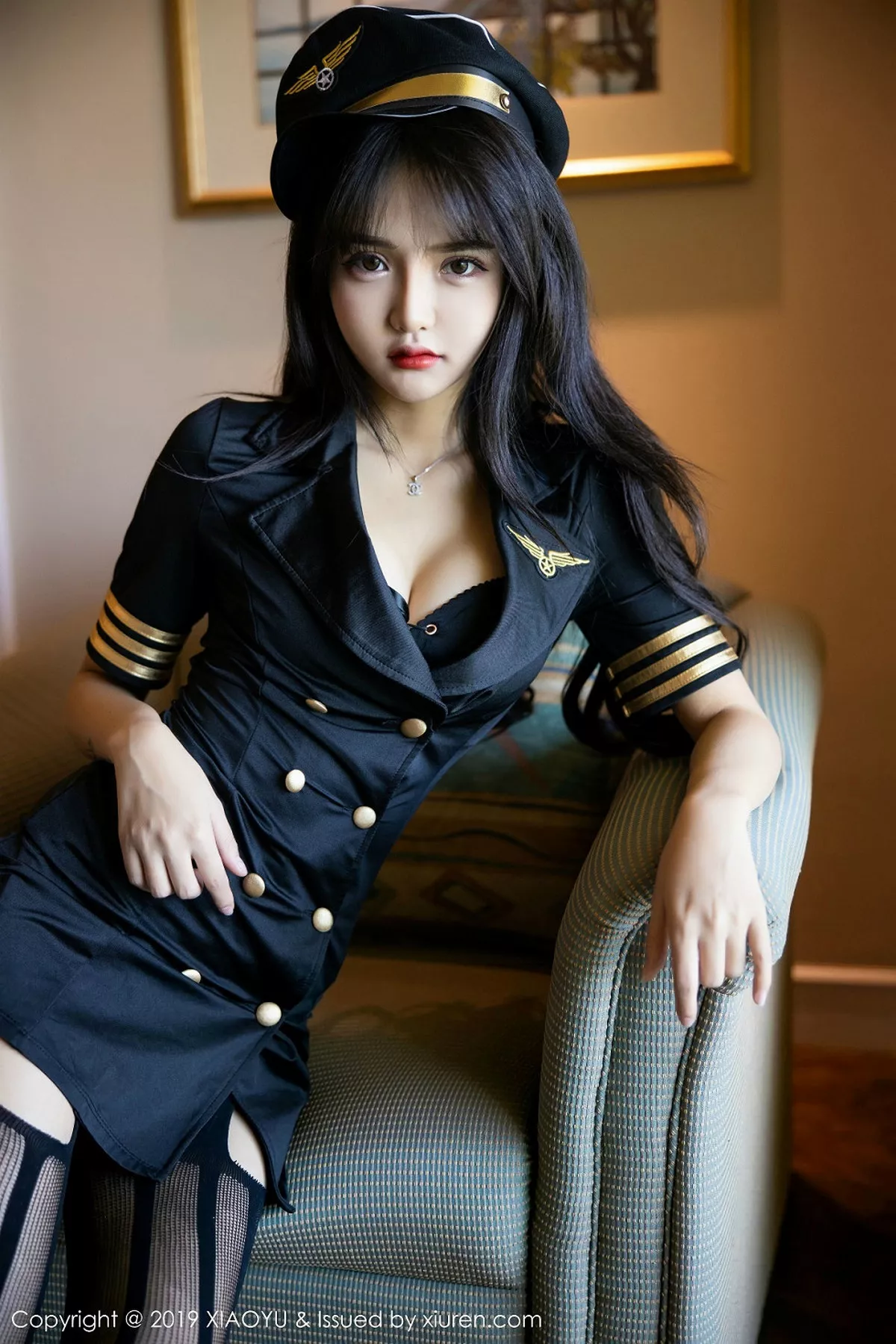 秀人集.com_[XiaoYu画语界]Vol.206_嫩模Miko酱吖女警制服半脱露性感内衣吊带黑丝完美诱惑写真88P