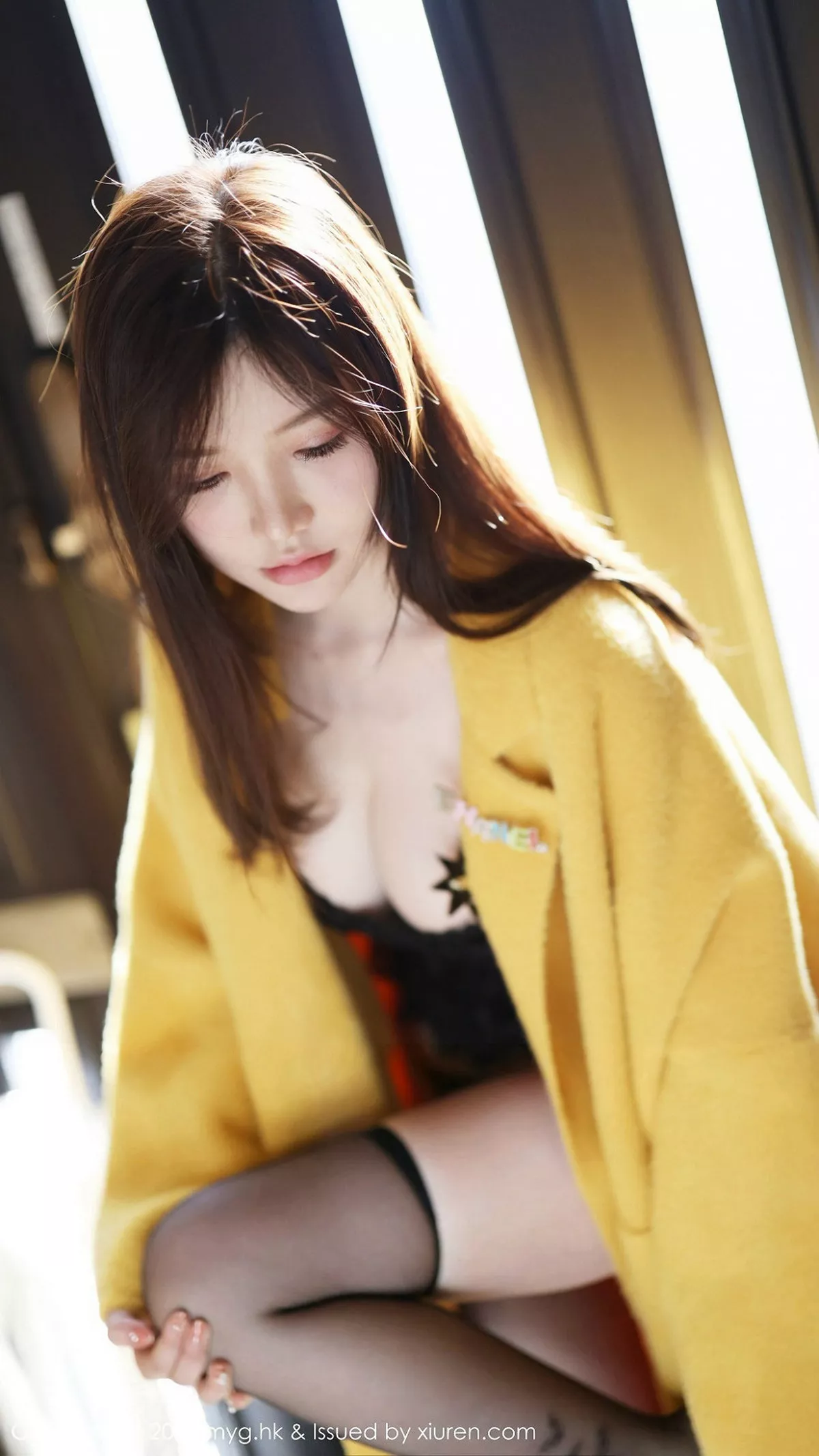 秀人集.com_[MyGirl美媛馆]Vol.418_嫩模糯美子北海道旅拍私房黑色蕾丝内衣秀傲人豪乳诱惑写真80P