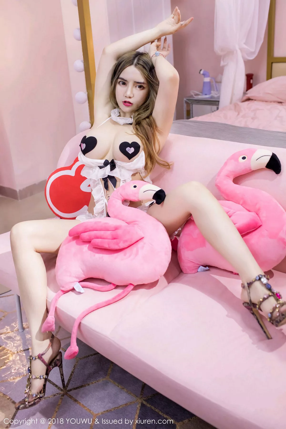 秀人集.com_[YouWu尤物馆]Vol.127_嫩模温心怡私房粉红公主情趣内衣露豪乳遮点喷血诱惑写真42P