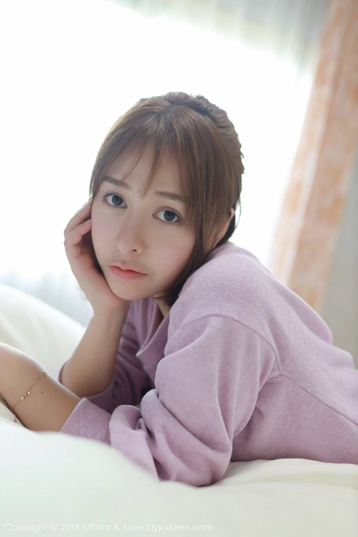 秀人集.com_[MFStar模范学院]Vol.170_嫩模Evelyn艾莉日本旅拍真空紫色毛衣美乳激凸诱惑写真41P