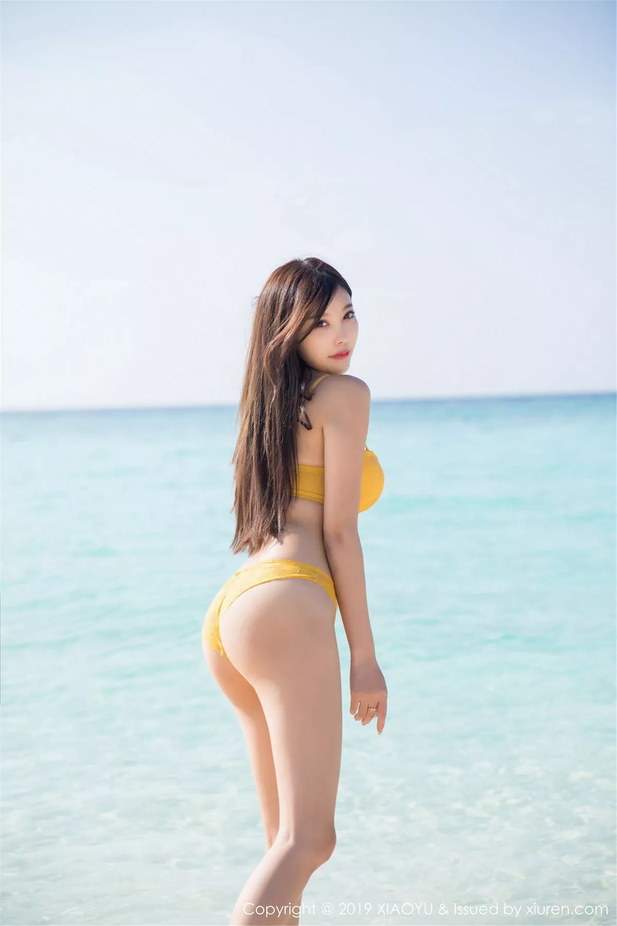 秀人集.com_[XiaoYu画语界]Vol.124_女神杨晨晨sugar户外泳池里性感黄色比基尼湿身诱惑写真59P