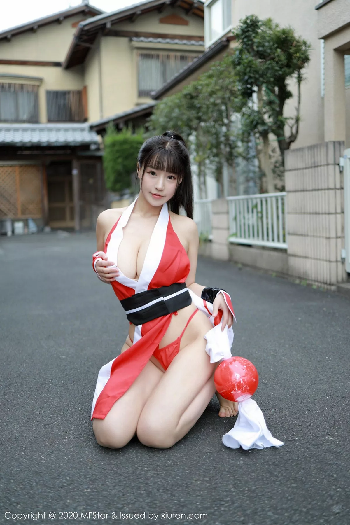 秀人集.com_[MFStar模范学院]Vol.263_嫩模朱可儿Flower北海道旅拍不知火舞COS火辣诱惑写真61P