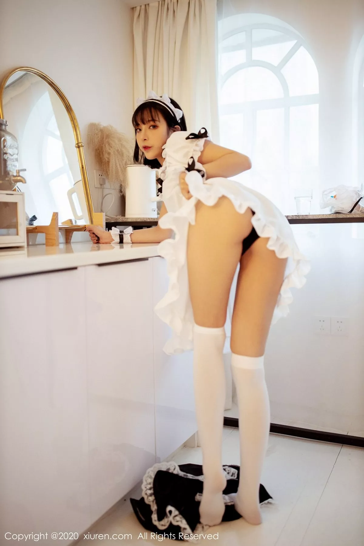 秀人集.com_[XiuRen秀人网]No.2008_嫩模陈小喵私房情趣女仆装半脱蕾丝内裤秀翘臀极致诱惑写真64P