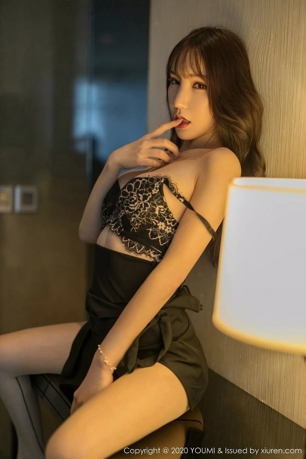 秀人集.com_[YouMi尤蜜荟]Vol.434_女神周于希Sandy私房魅惑黑色内衣配无内黑丝撩人诱惑写真67P