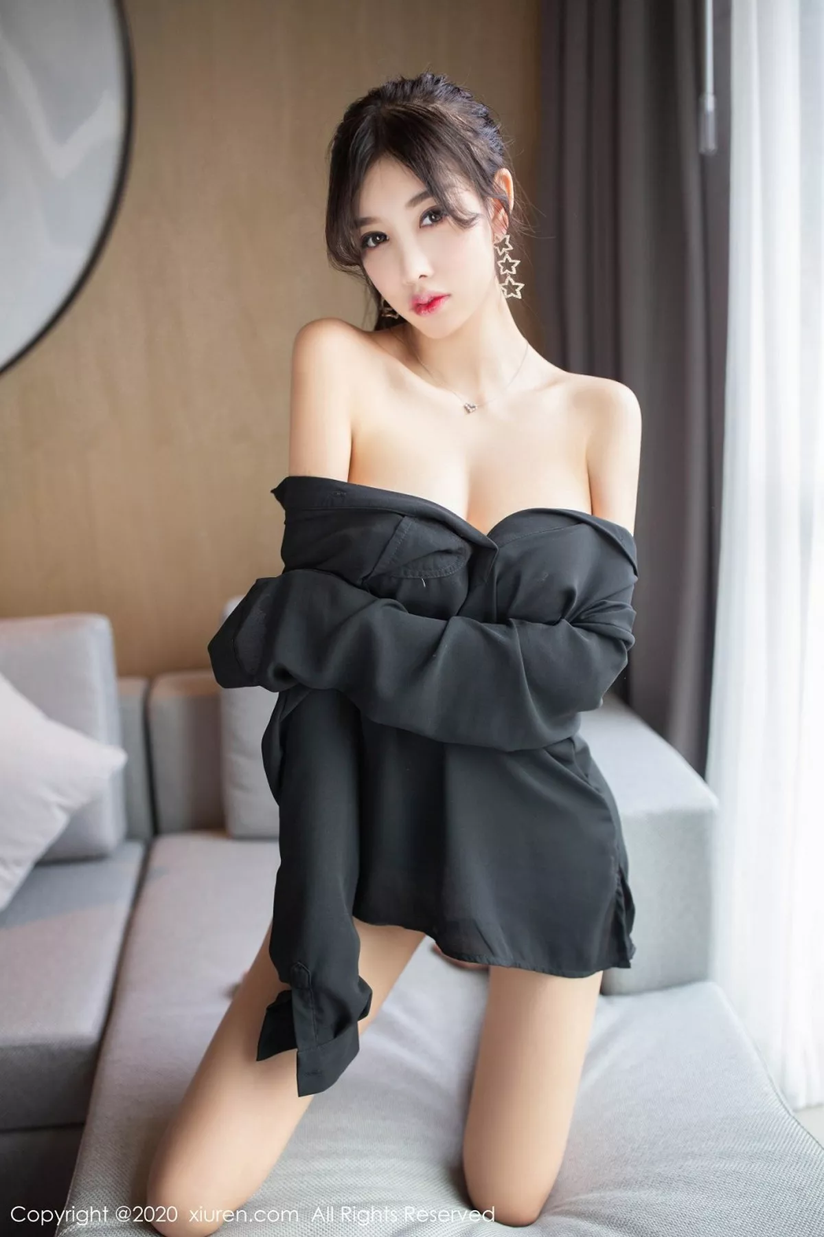 秀人集.com_[XiuRen秀人网]No.2151_女神杨晨晨sugar私房男友黑衬衫主题半脱露性感内衣诱惑写真78P