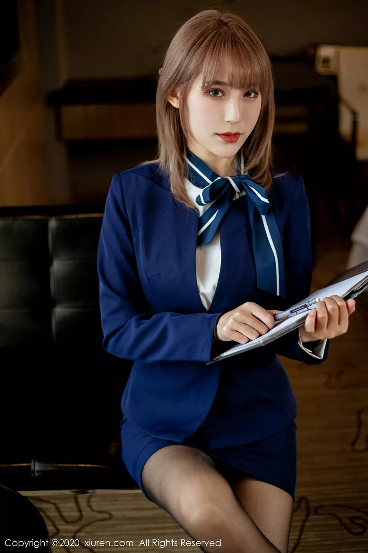 秀人集.com_[XiuRen秀人网]No.2224_嫩模周慕汐fairy职场秘书OL主题开档黑丝裤袜极致魅惑写真60P